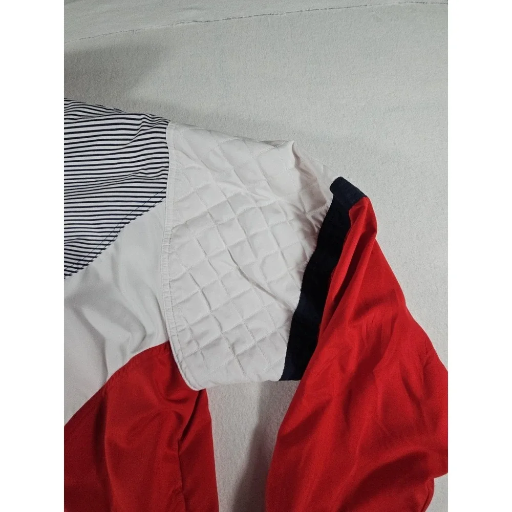 Vintage Pebble Beach‎ Color Block Windbreaker Red White Blue Size Small